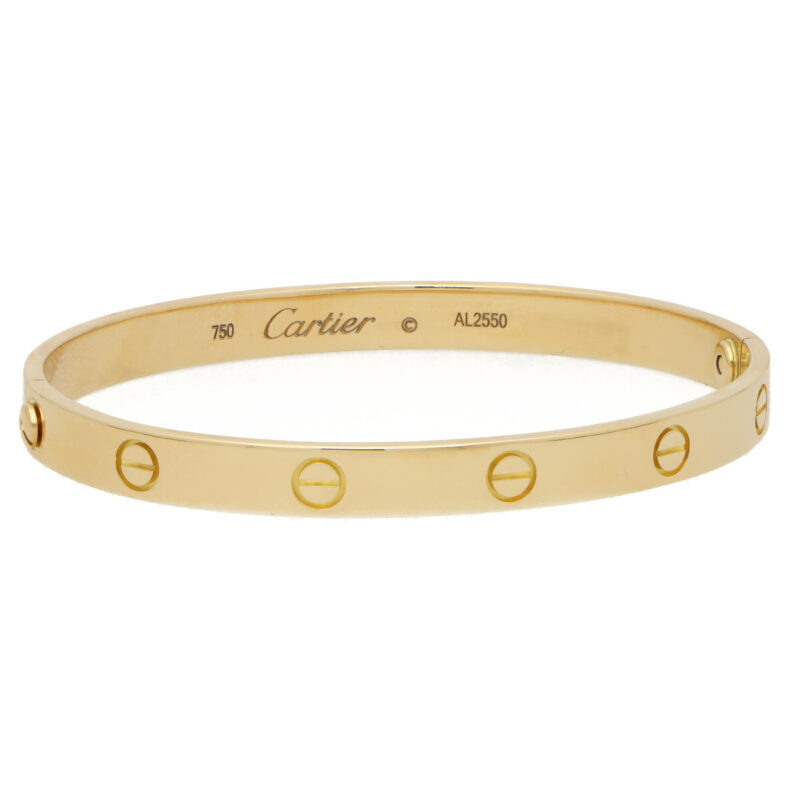 Vintage Cartier Love Bangle in Yellow Gold Size 18