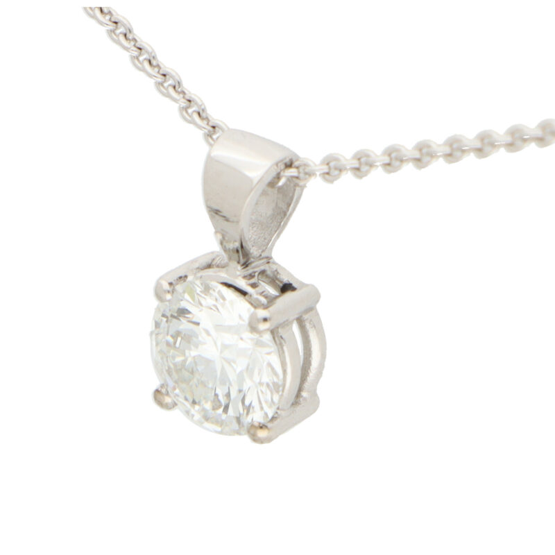 GIA Certified 0.90 Carat Solitaire Pendant