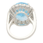 Blue Topaz and Diamond Cocktail Ring