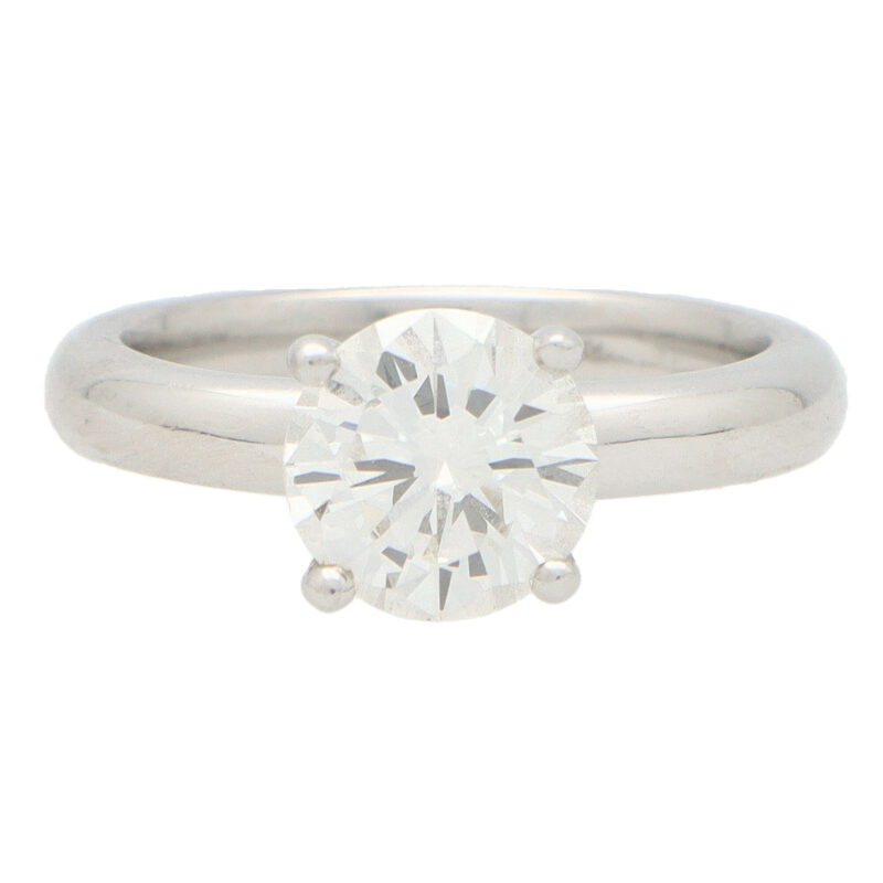 Certified 1.54ct Round Cut Solitaire Ring