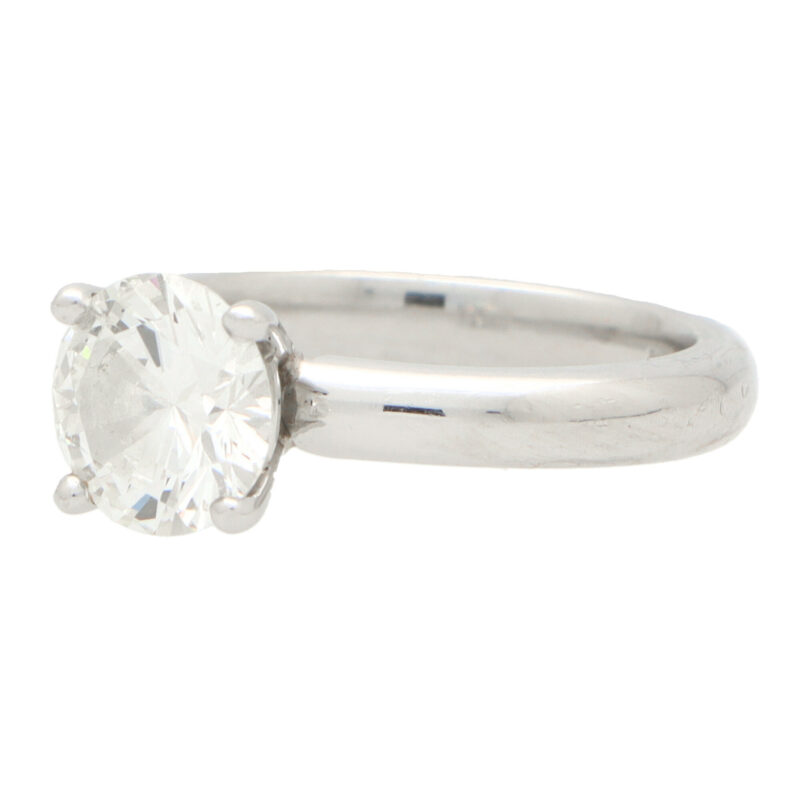 Certified 1.54ct Round Cut Solitaire Ring