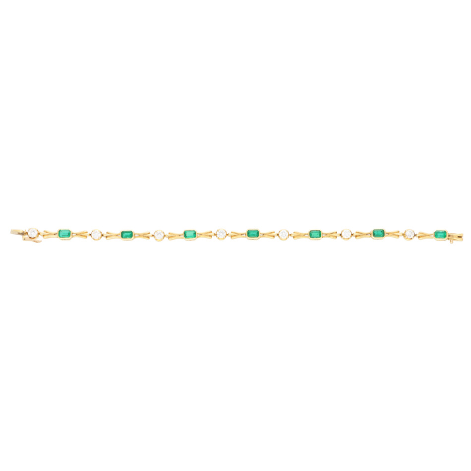 Vintage Boodles Emerald and Diamond Bracelet