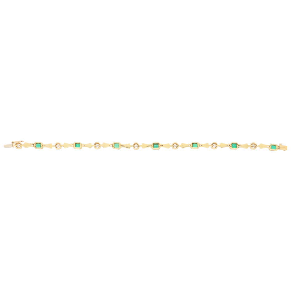 Vintage Boodles Emerald and Diamond Bracelet