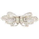 Art Deco Diamond Double Clip Bow Brooch