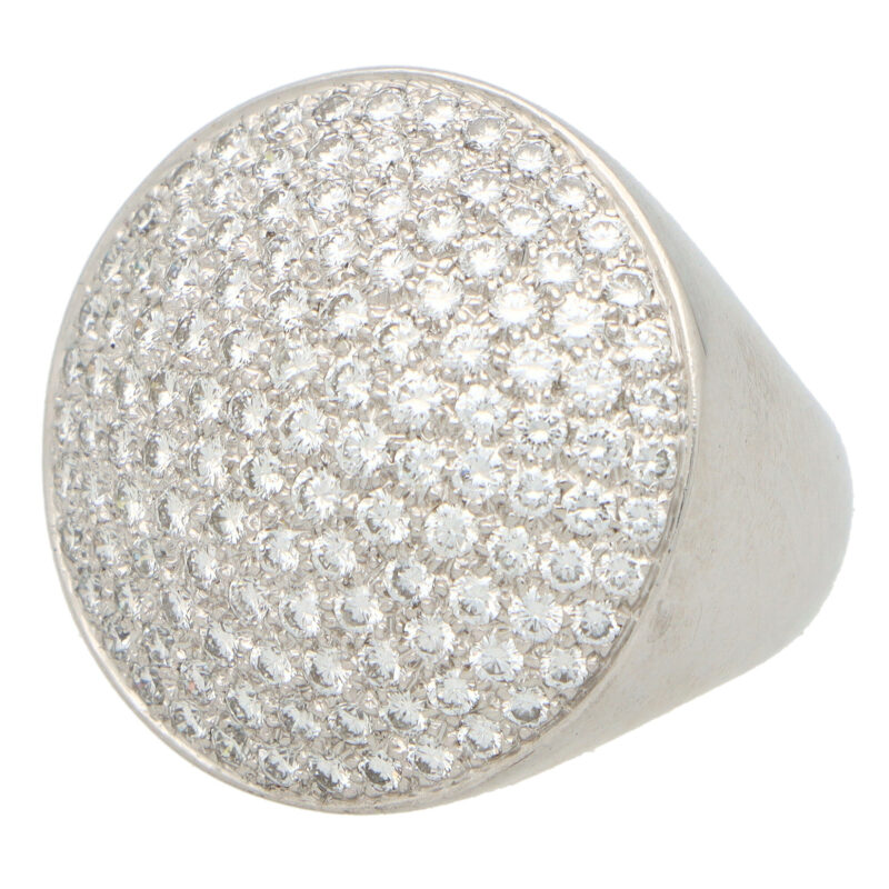 Vintage Cartier Jeton Sauvage White Diamond Cocktail Ring