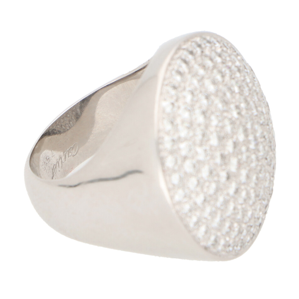Vintage Cartier Jeton Sauvage White Diamond Cocktail Ring