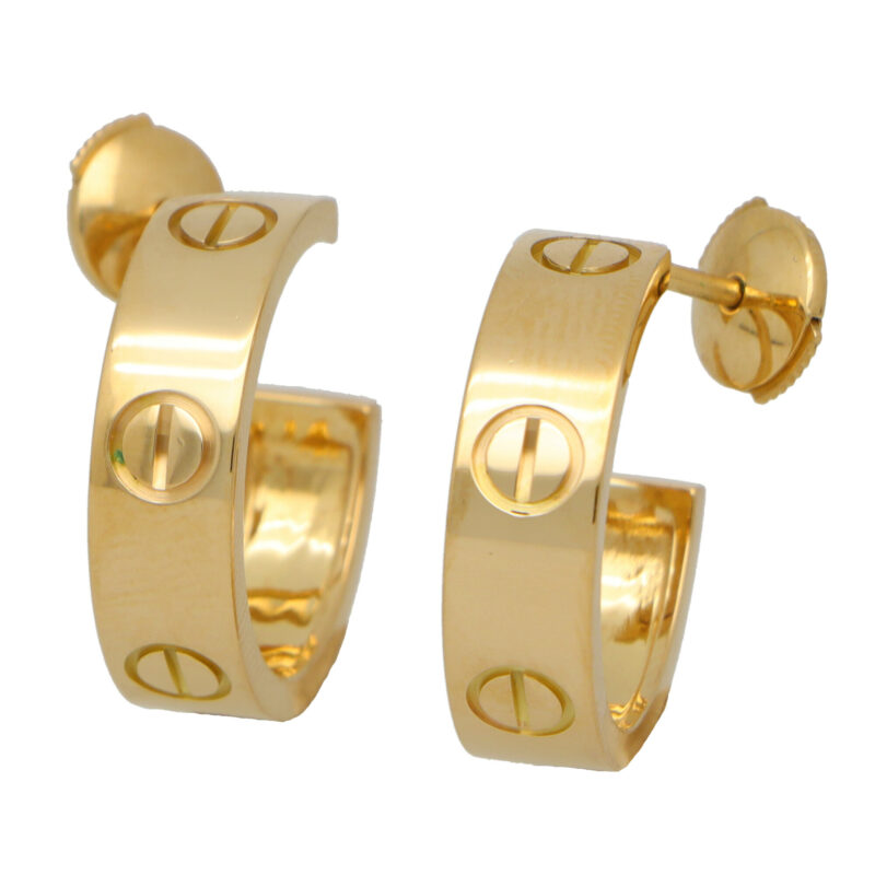 Vintage Cartier Love Hoop Earrings