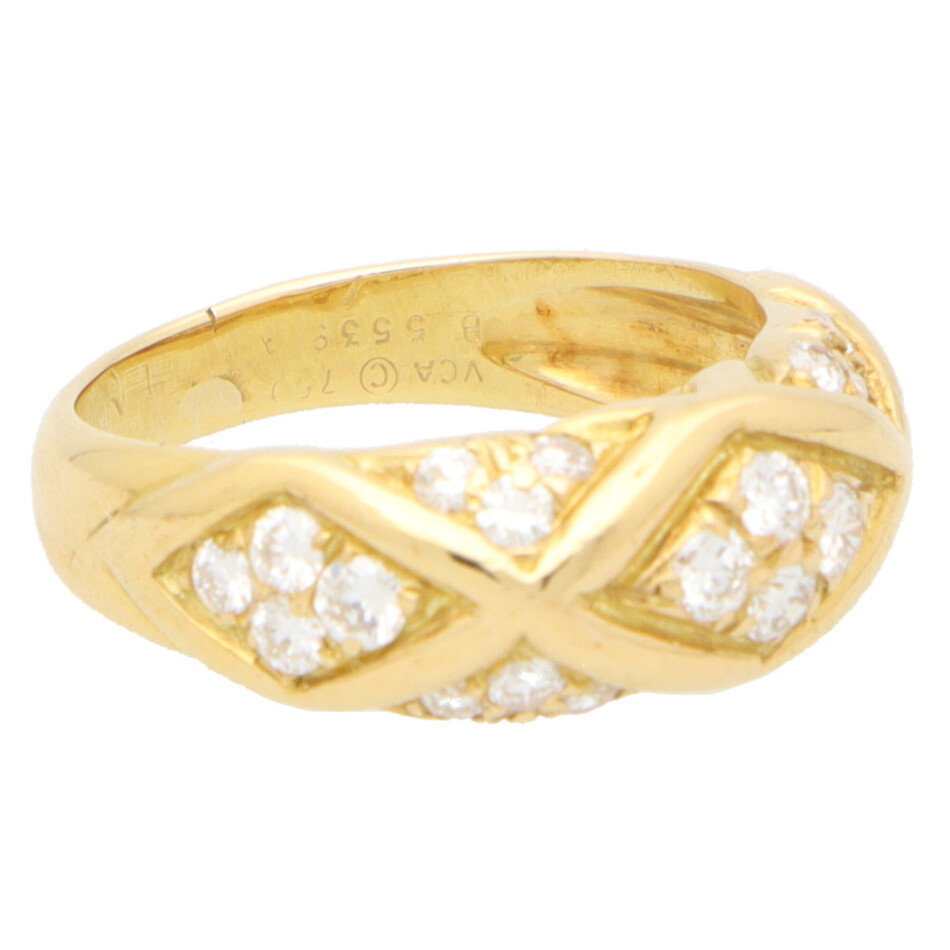 Vintage Van Cleef & Arpels Diamond Bombe Ring