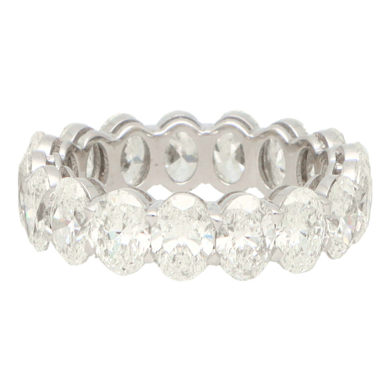 GIA Certified 5.23ct Oval Cut Diamond Full Eternity Ring