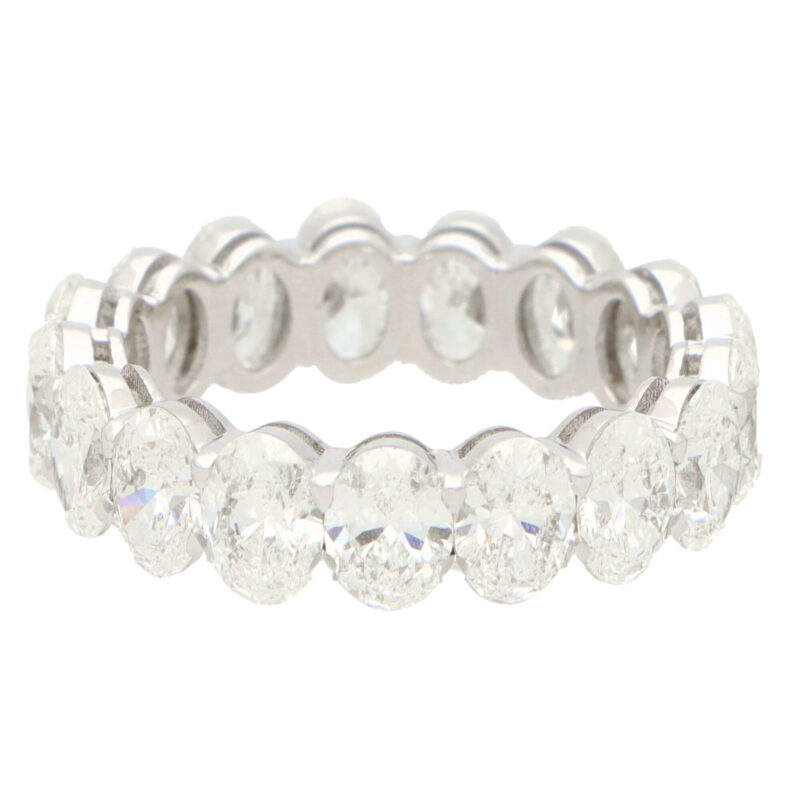 GIA Certified 5.23ct Oval Cut Diamond Full Eternity Ring