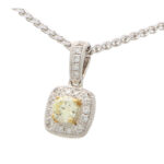 Yellow Diamond Cluster Pendant