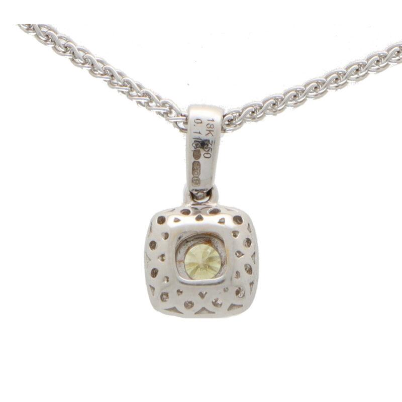 Yellow Diamond Cluster Pendant