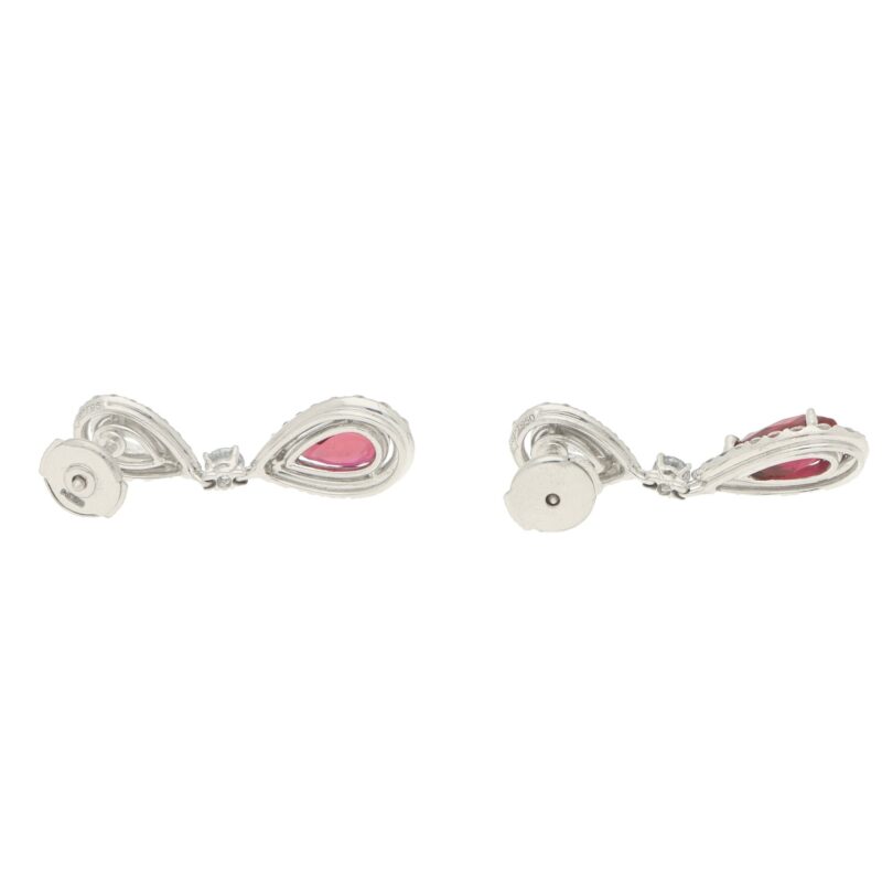 Moussaieff Ruby and Diamond Drop Earrings in Platinum