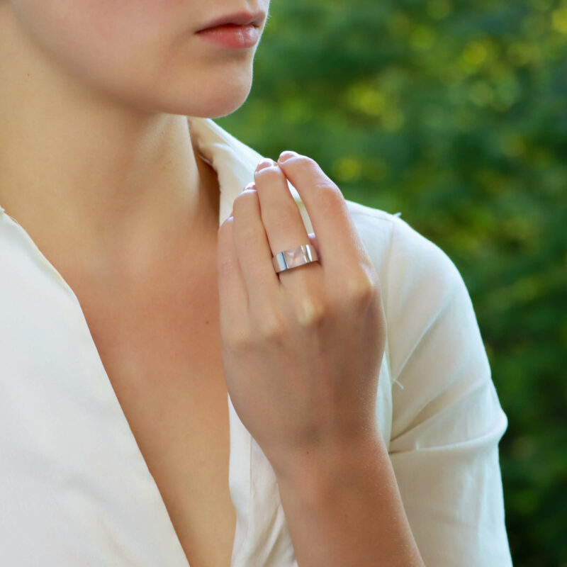 Vintage Cartier Rose Quartz Tank Ring