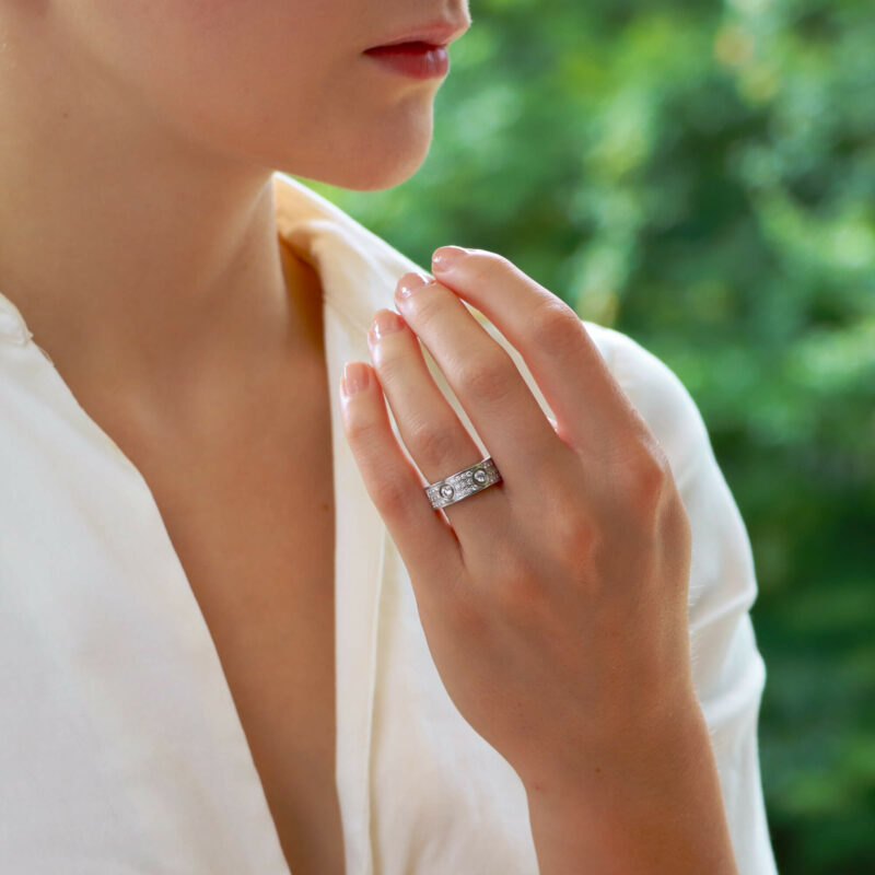 Vintage Cartier Diamond Paved Love Ring