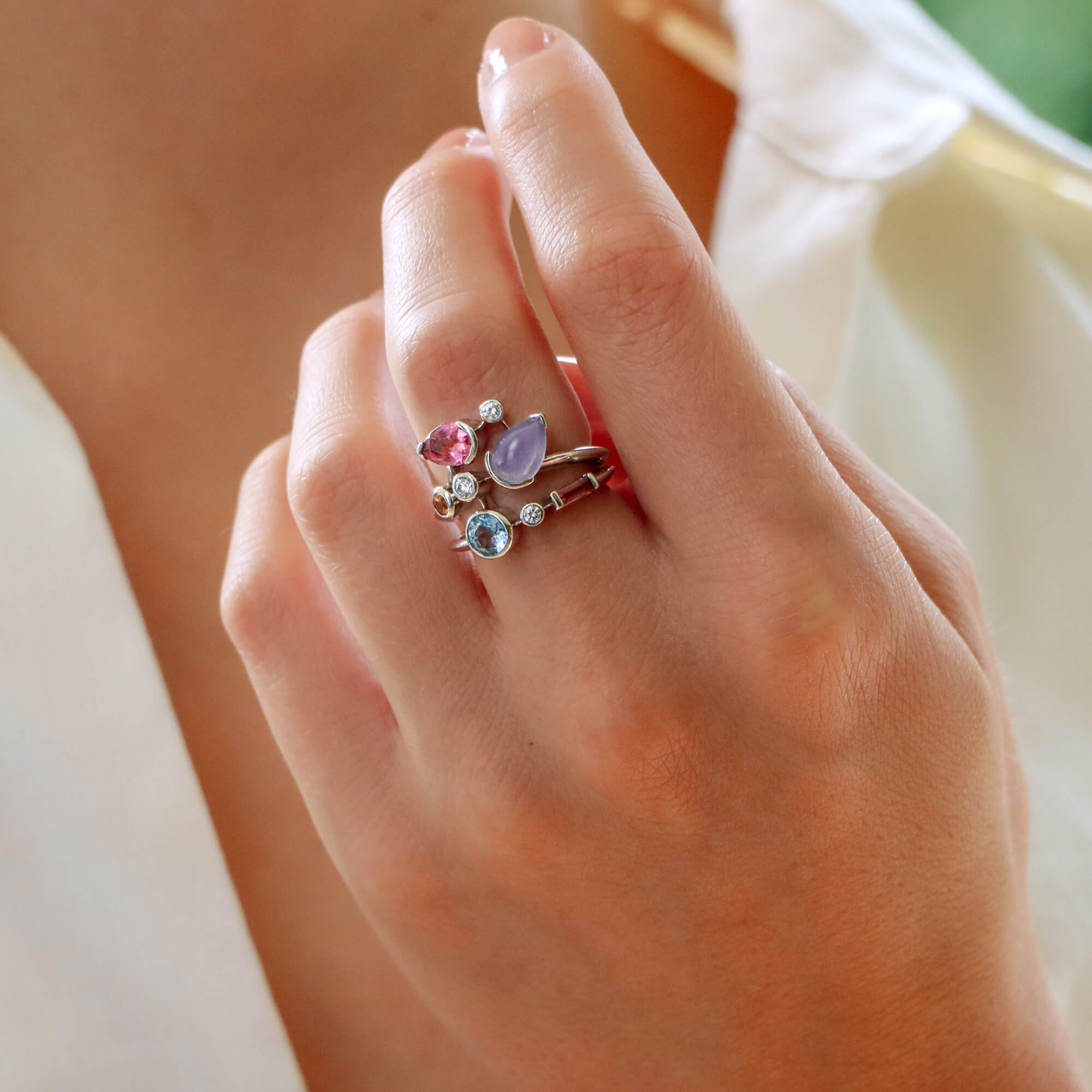 Vintage Cartier Meli Melo Semi Precious Dress Ring at Susannah Lovis Jewellers