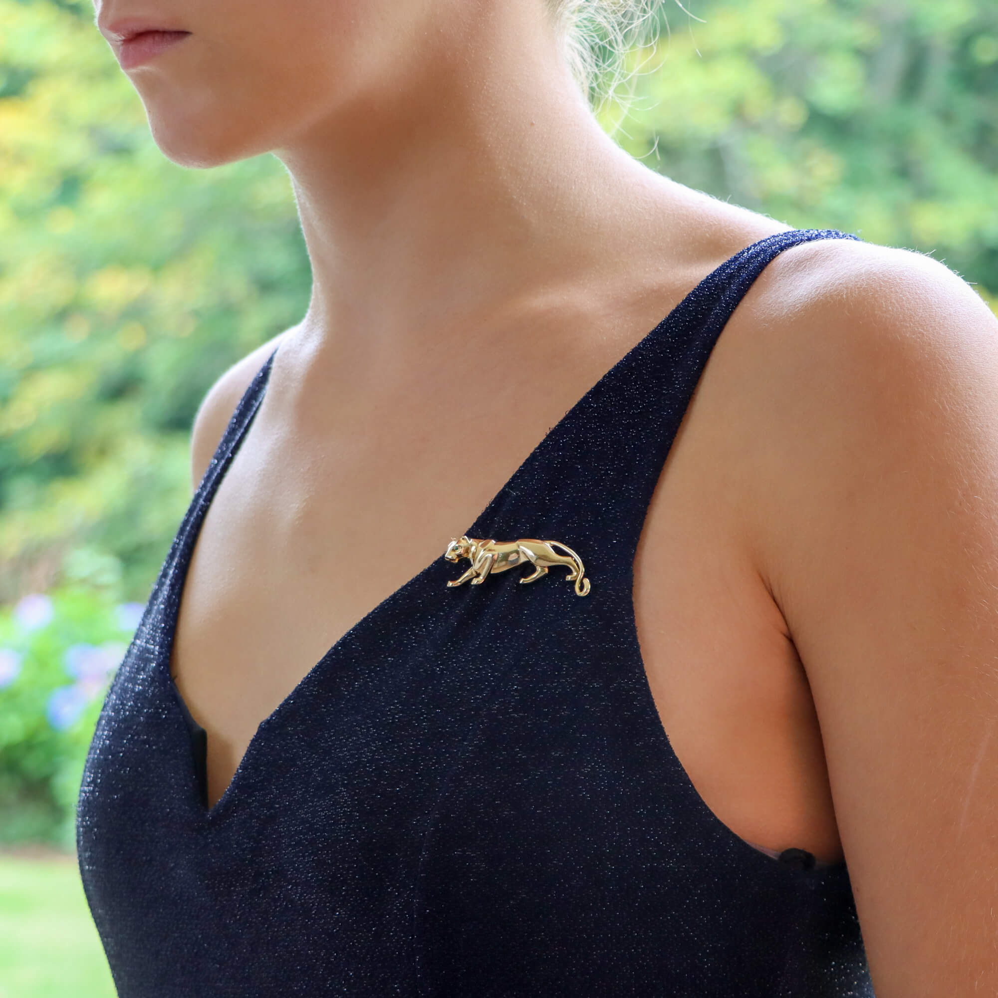 Vintage Panth re De Cartier Emerald Eyed Panther Brooch at