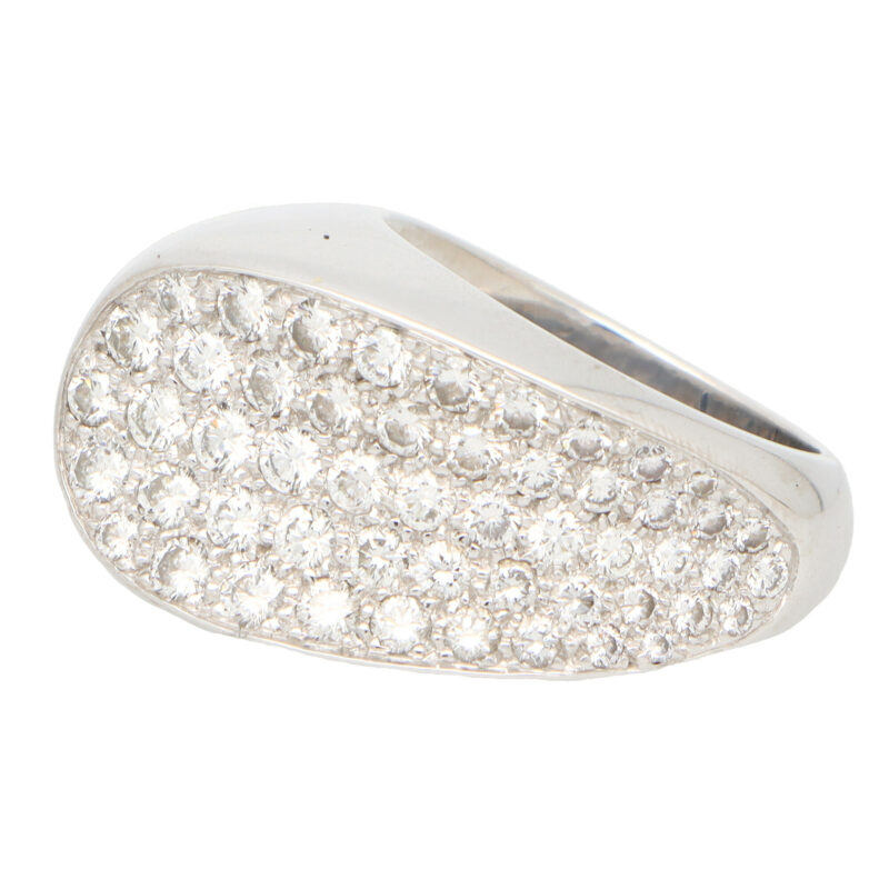 Vintage Fred Paris Diamond Bombe Ring