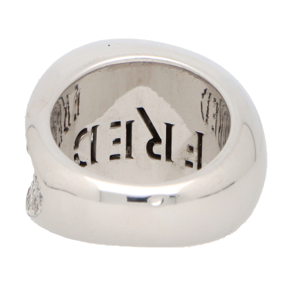 Vintage Fred Paris Diamond Bombe Ring