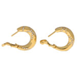 Vintage Chaumet Diamond Hoop Earrings