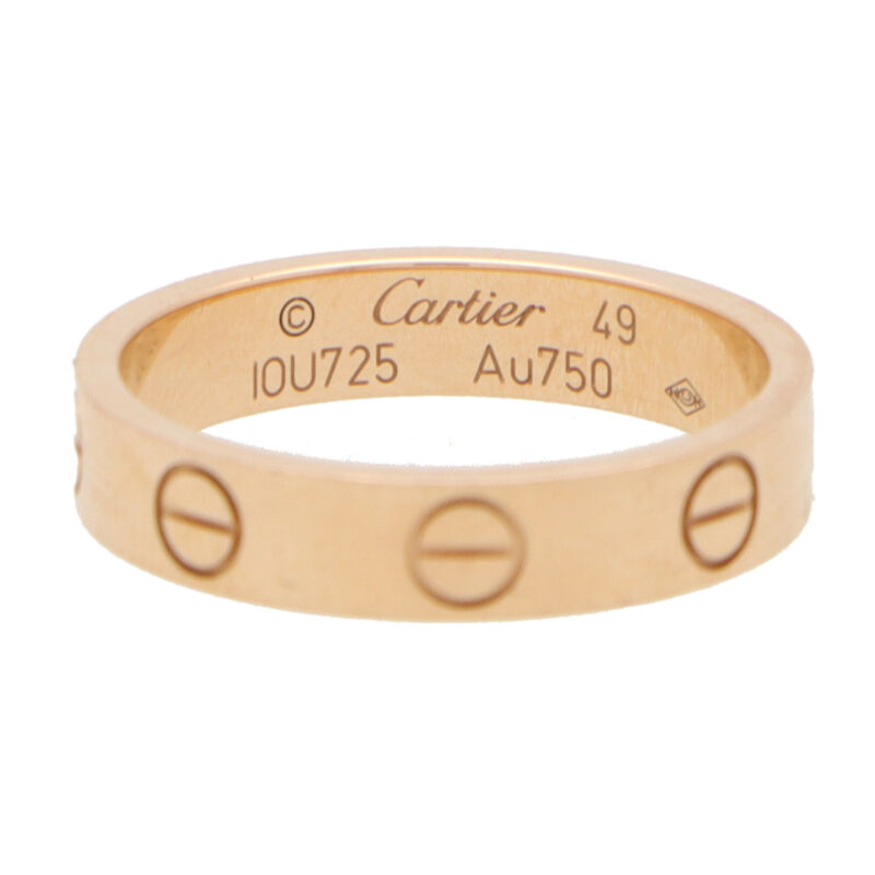 Vintage Cartier Mini Love Ring in Rose Gold,