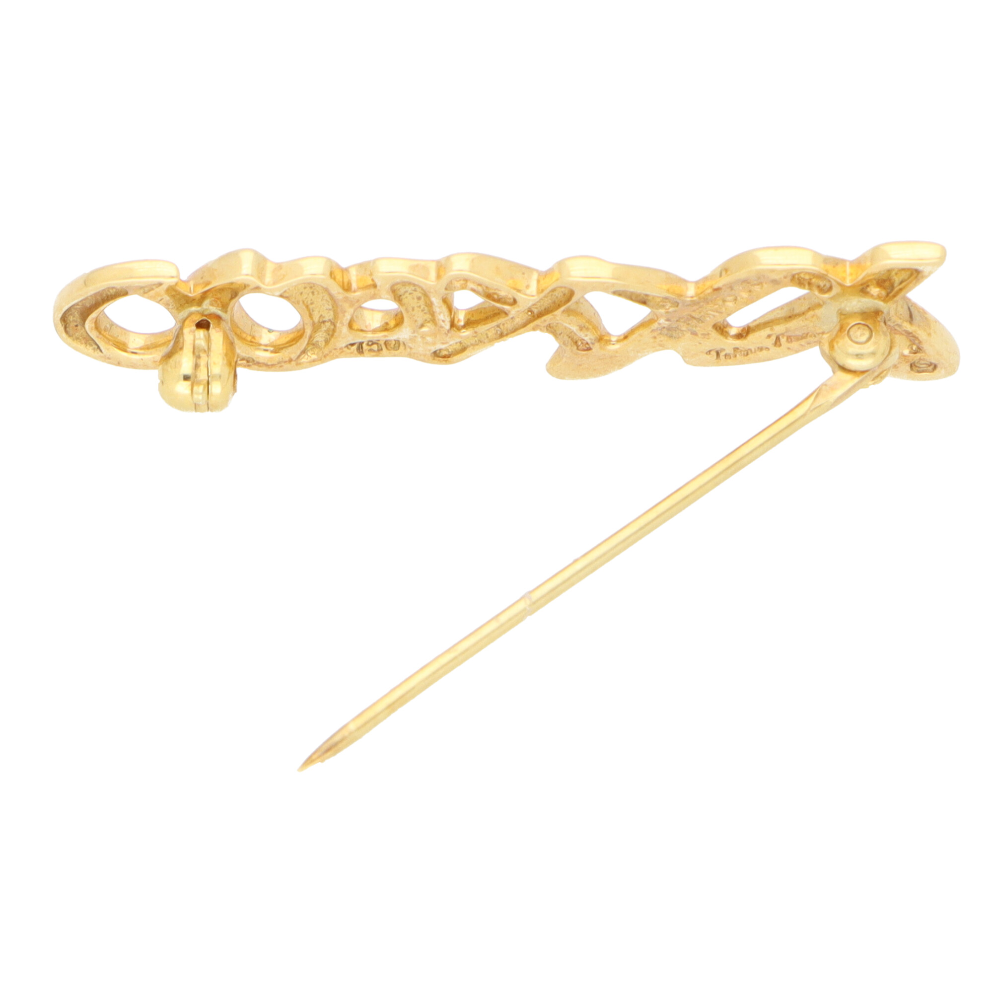 14ct gold bull bear tie pin at Susannah Lovis Jewellers