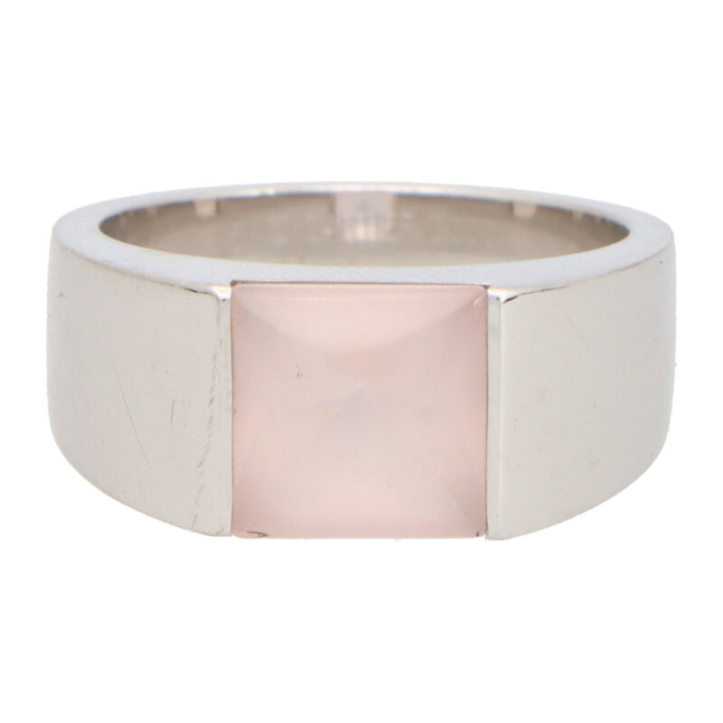 Vintage Cartier Rose Quartz Tank Ring