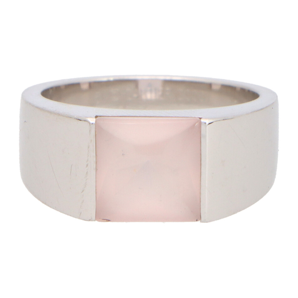Vintage Cartier Rose Quartz Tank Ring