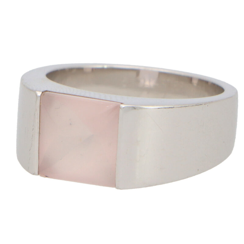 Vintage Cartier Rose Quartz Tank Ring