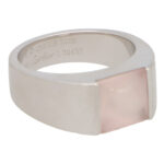 Vintage Cartier Rose Quartz Tank Ring