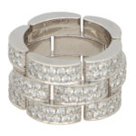 Vintage Cartier Three Row Maillon Panthère Bombè Ring