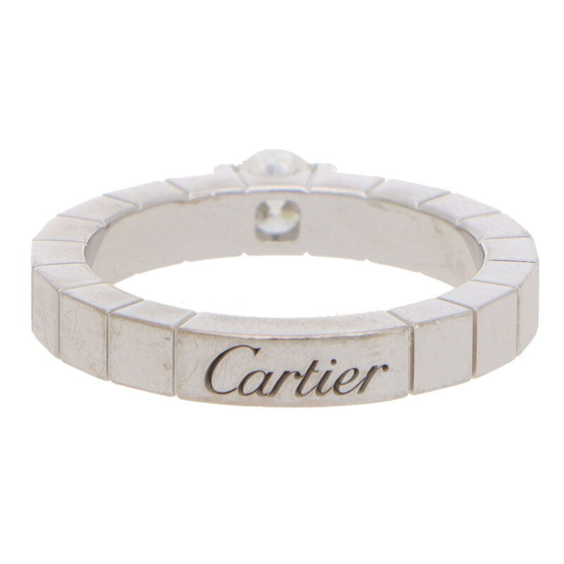 Certified Vintage Cartier Lanières Solitaire Diamond Ring