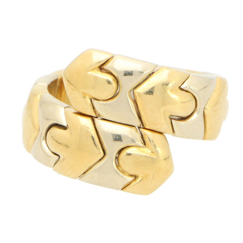 Vintage Bvlgari Tubogas Serpenti Cross-over Ring