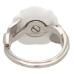 Vintage Chanel Camélia Galbé Ceramic and Diamond Flower Ring