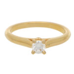 Vintage Cartier 0.18ct Diamond Single Solitaire Ring