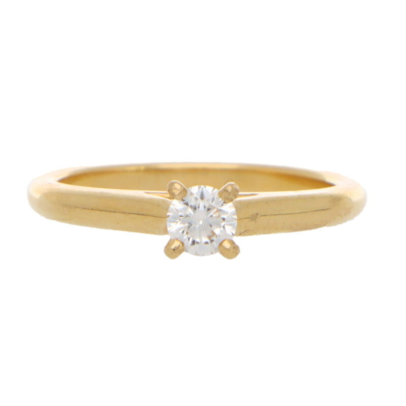 Vintage Cartier 0.18ct Diamond Single Solitaire Ring