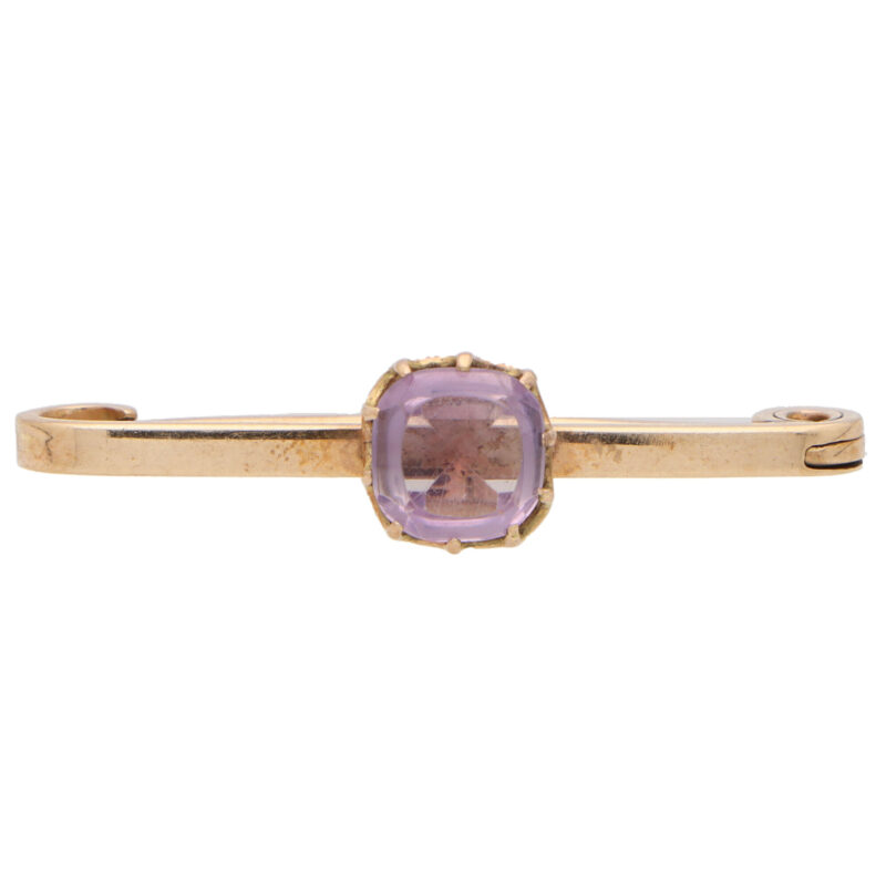 Late Victorian Amethyst Pin Bar Brooch