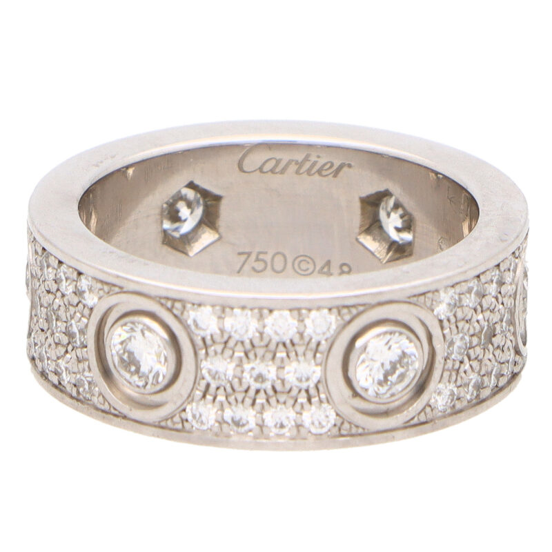 Vintage Cartier Diamond Paved Love Ring