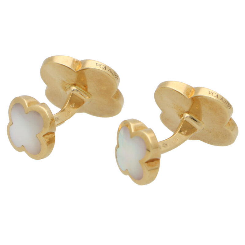 Vintage Van Cleef and Arpels Alhambra Swivel Back Cufflinks