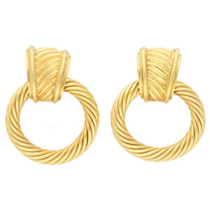 Vintage David Yurman Rope Work Door Knocker Earrings