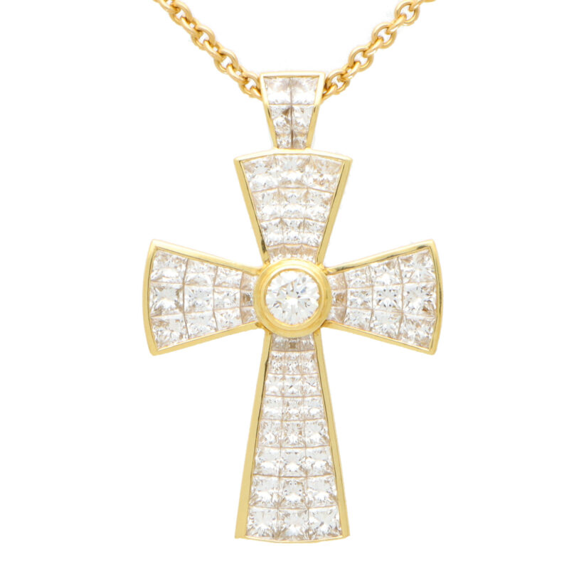 Vintage Theo Fennell Diamond Cross Pendant