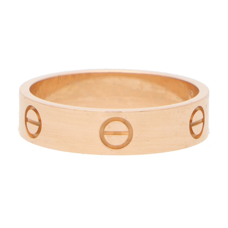 Vintage Cartier Love Ring in Rose Gold Size 64
