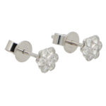 Floral Cluster Diamond Stud Earrings