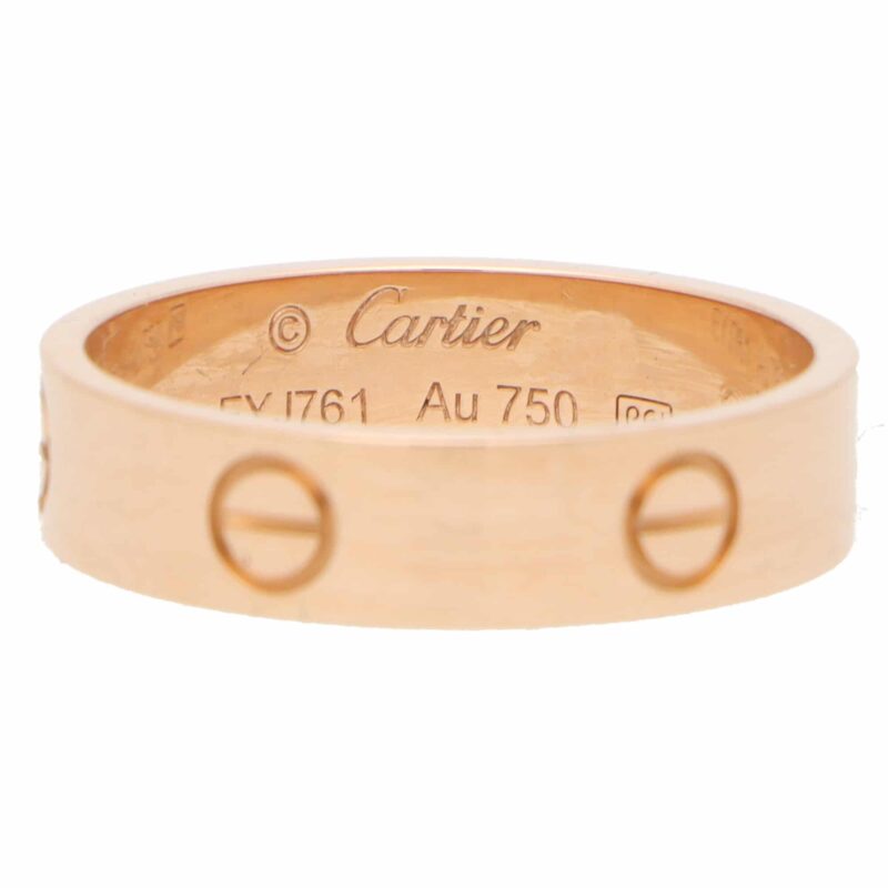 Vintage Cartier Love Ring in Rose Gold Size 52