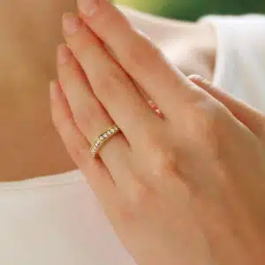 Vintage Cartier 'Flat C' Diamond Ring