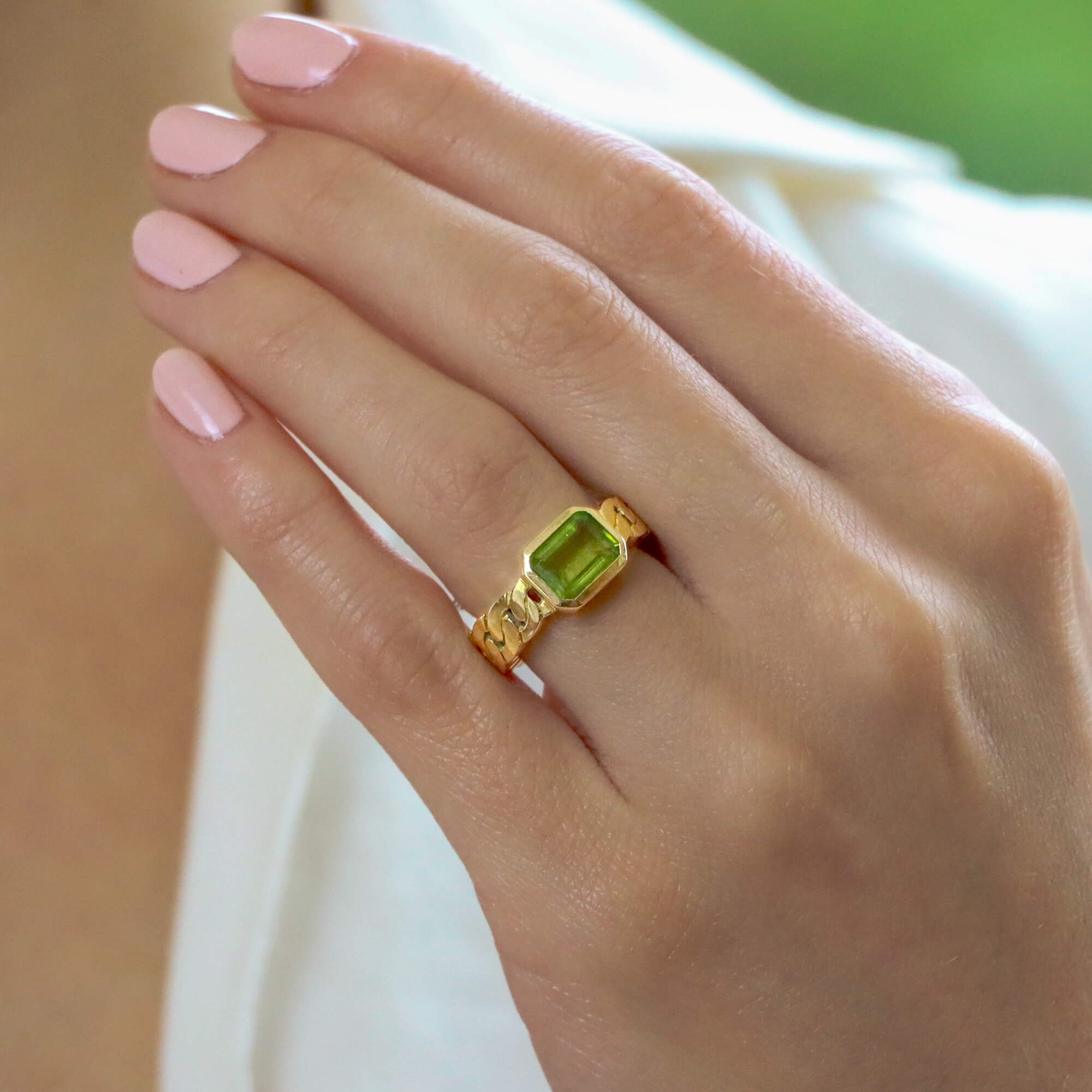Vintage peridot ring store