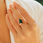 Vintage Bvlgari Malachite and Diamond Gelati Ring