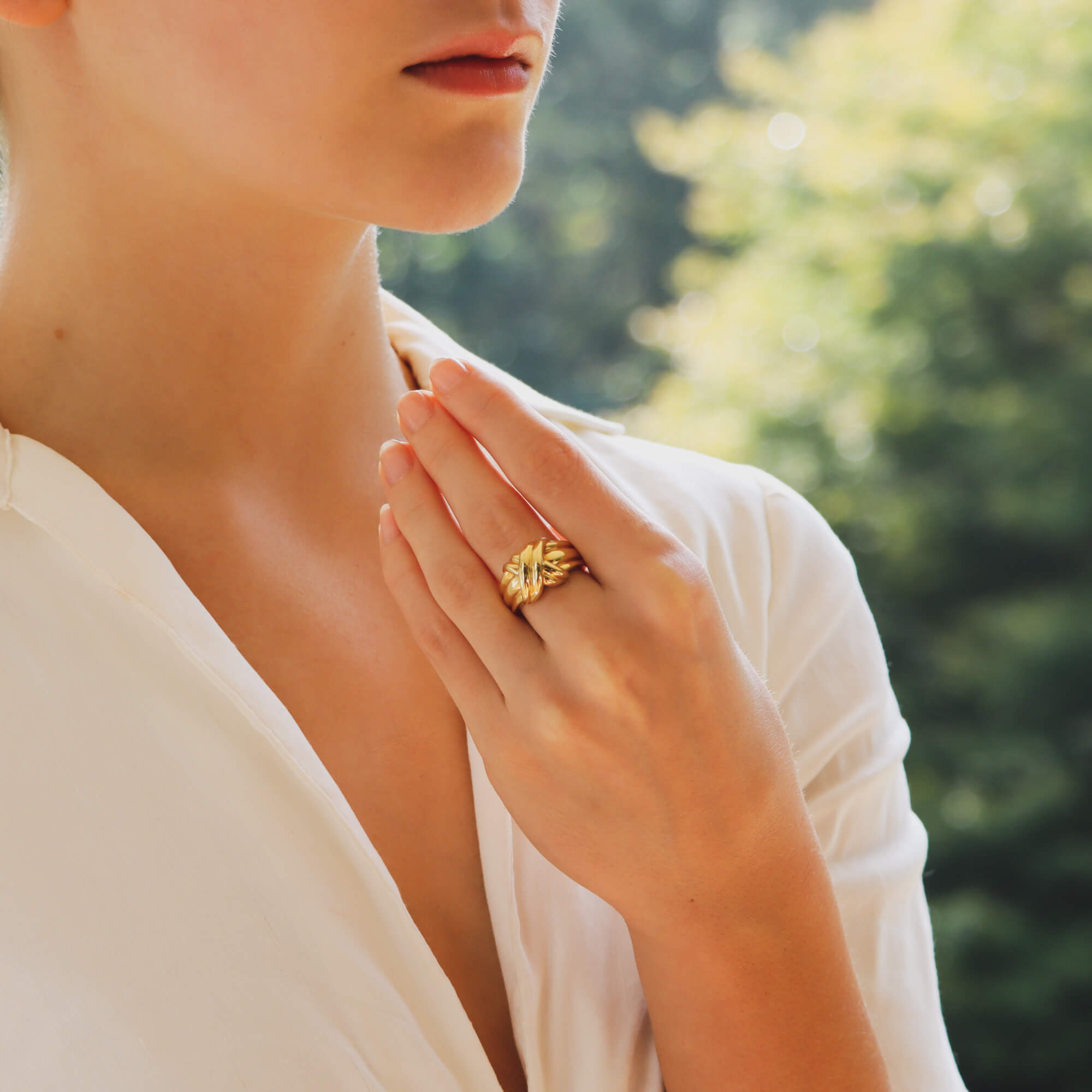 Vintage Tiffany Co. Signature Cross Ring at Susannah Lovis Jewellers