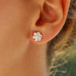 Vintage Van Cleef & Arpels Fleurette Diamond Cluster Earrings