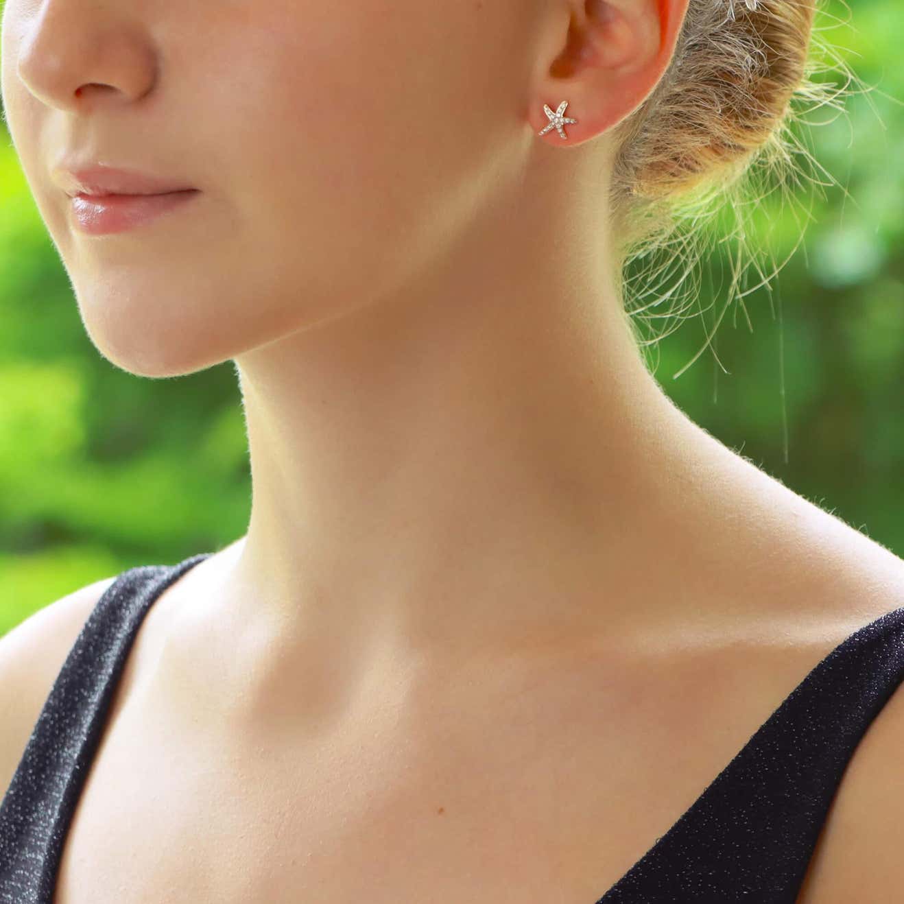 Diamond starfish earrings best sale